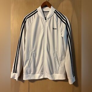 Adidas 3-Stripes Tricot White Track Jacket Women's Medium